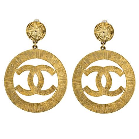 chanel ultra earrings|large gold chanel earrings.